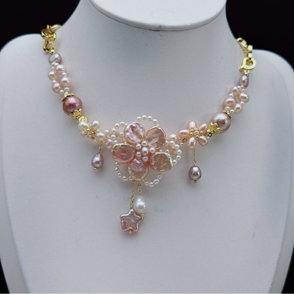 26B179 Handmade Premium Quality Freshwater Baroque Pearl Bracelet 2in1 - Picture 9 of 10